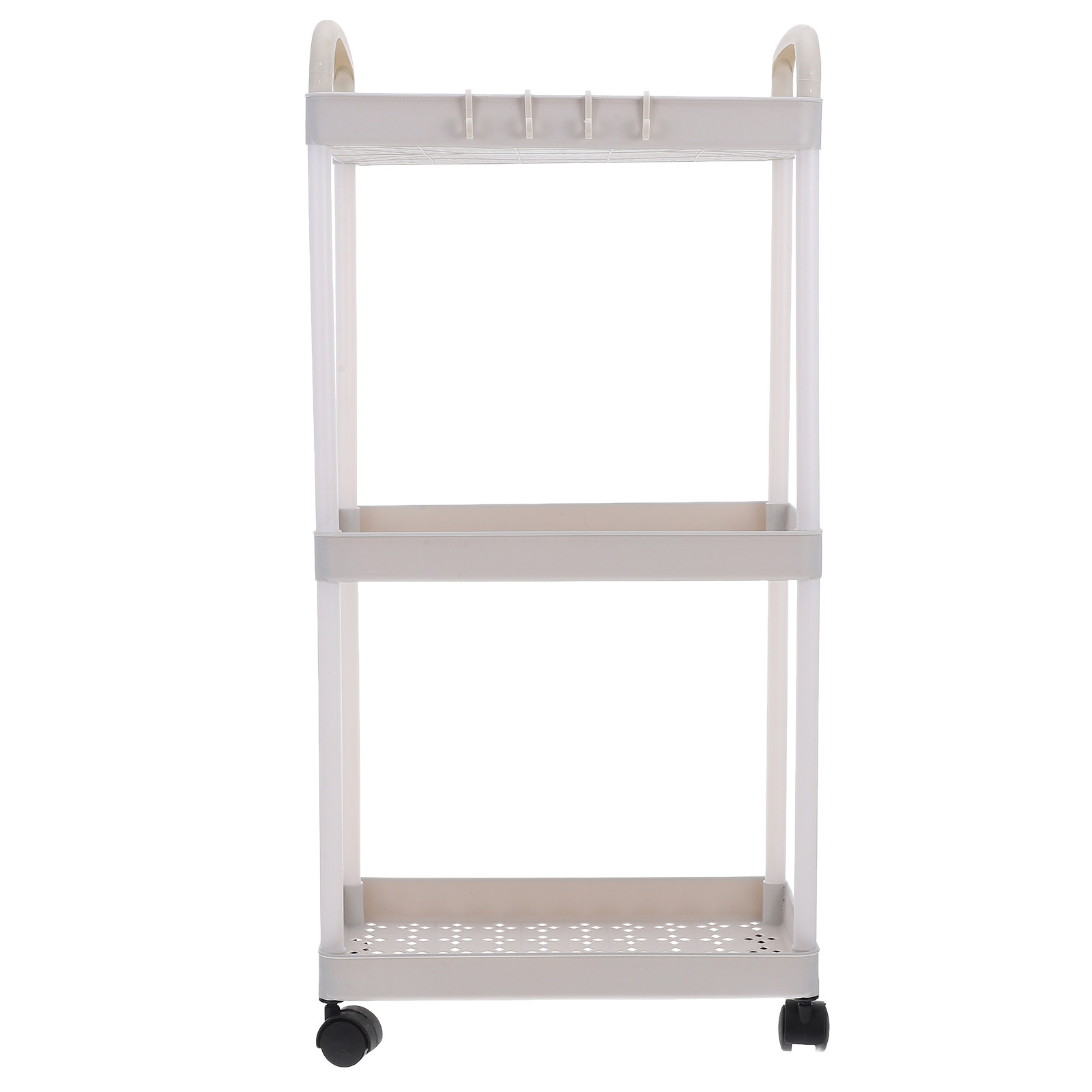 Baby Nursery Utility Cart - 3 Tier Utility Cart Plastic Rolling