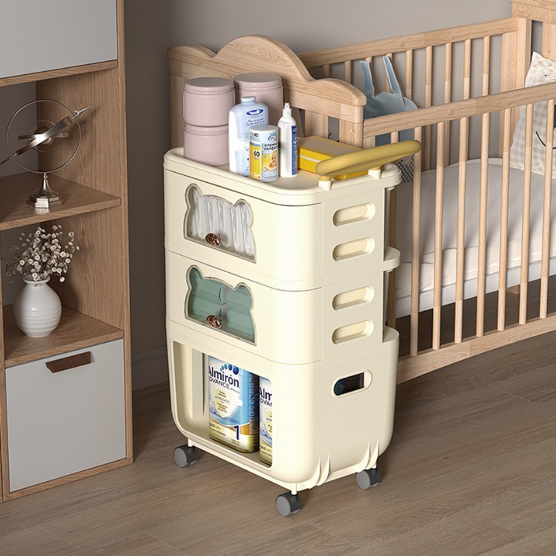 Baby Nursery Utility Cart - Multi-Purpose Living Room Storage Organizer Baby