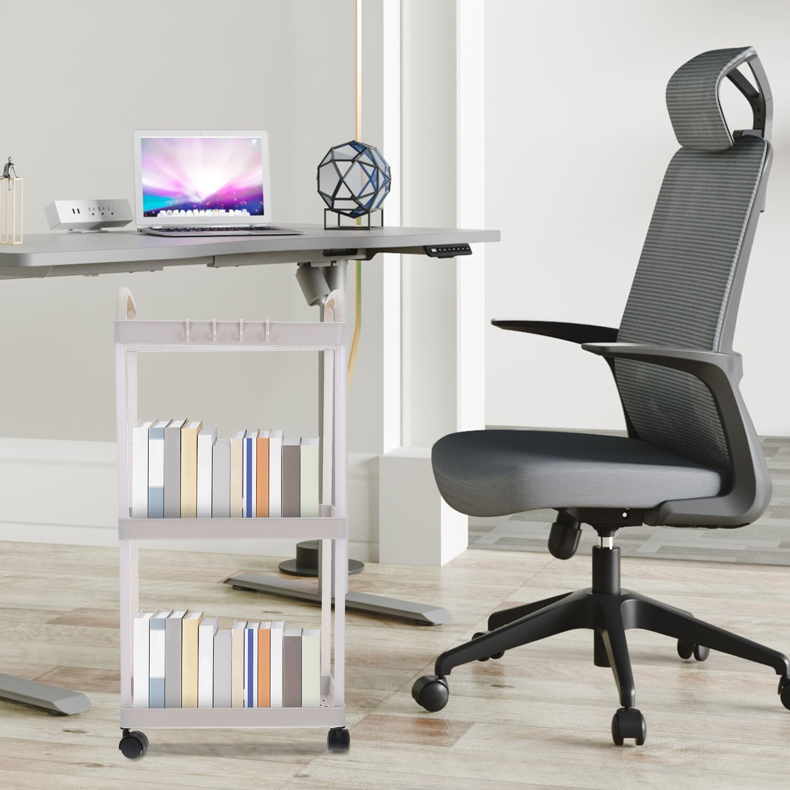 Three Tier Storage Cart with W - Baby Nursery Utility Cart 评论和价格