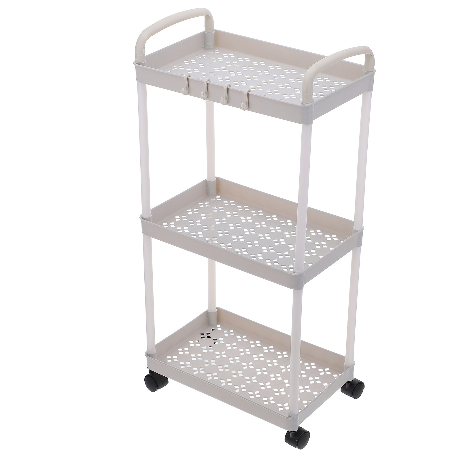 Three Tier Storage Cart with W - Baby Nursery Utility Cart 评论和价格