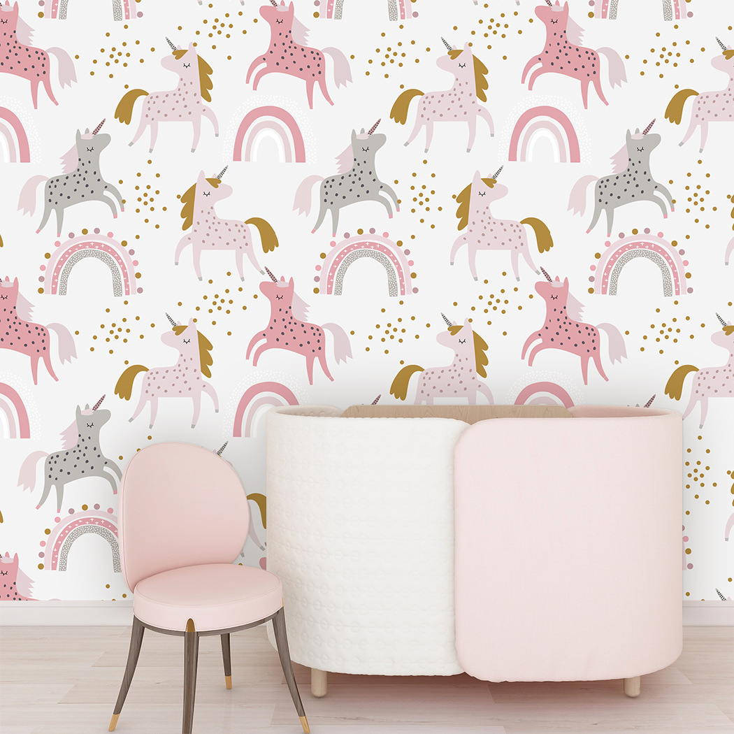 Nursery Wallpaper Baby Girl Bo - Baby Nursery Jungle Animals 评论和价格
