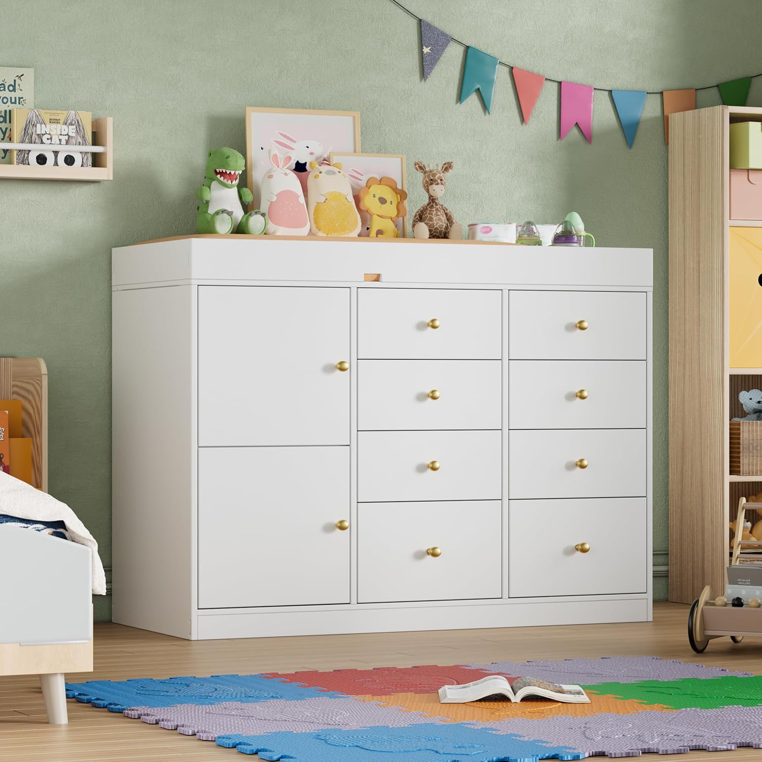 Changing Table Dresser, Baby C - Baby Nursery Drawers 评论和价格
