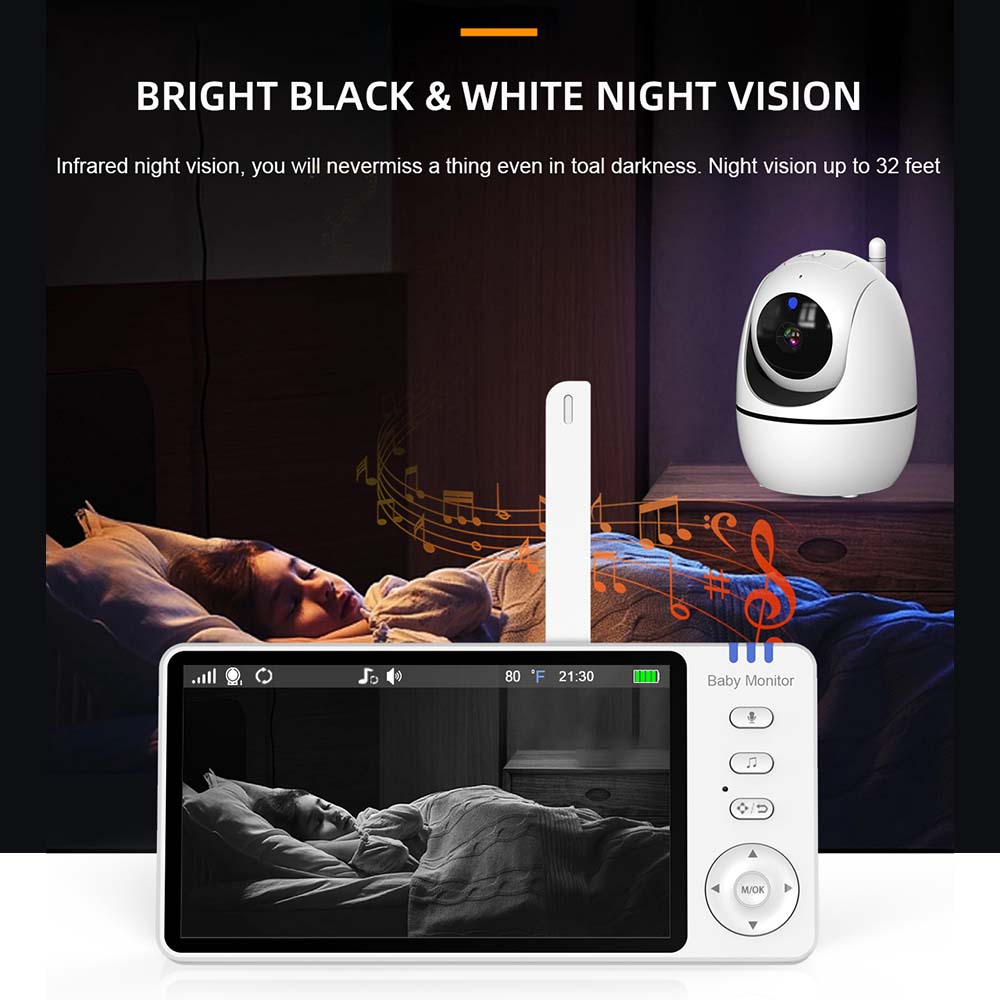 5 Inch Video Baby Monitor Indo - Wearable Baby Monitor 评论和价格