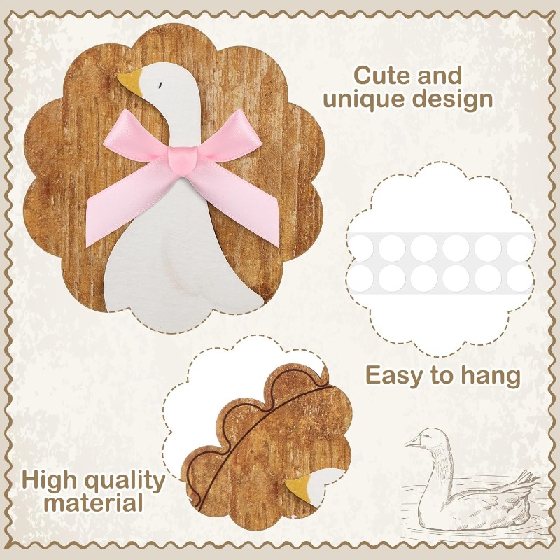 Whimsical Vintage Wooden Goose - Baby Nursery Vintage Decor 评论和价格