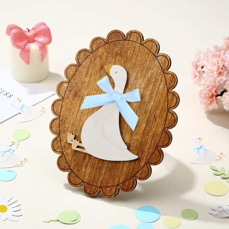 Whimsical Vintage Wooden Goose - Baby Nursery Vintage Decor 评论和价格