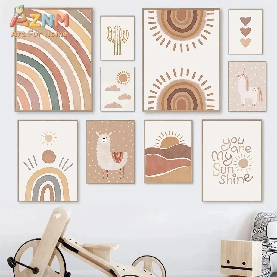 AZNM Boho Neutral Baby Nursery - Baby Nursery You Are My Sunshine 评论和价格
