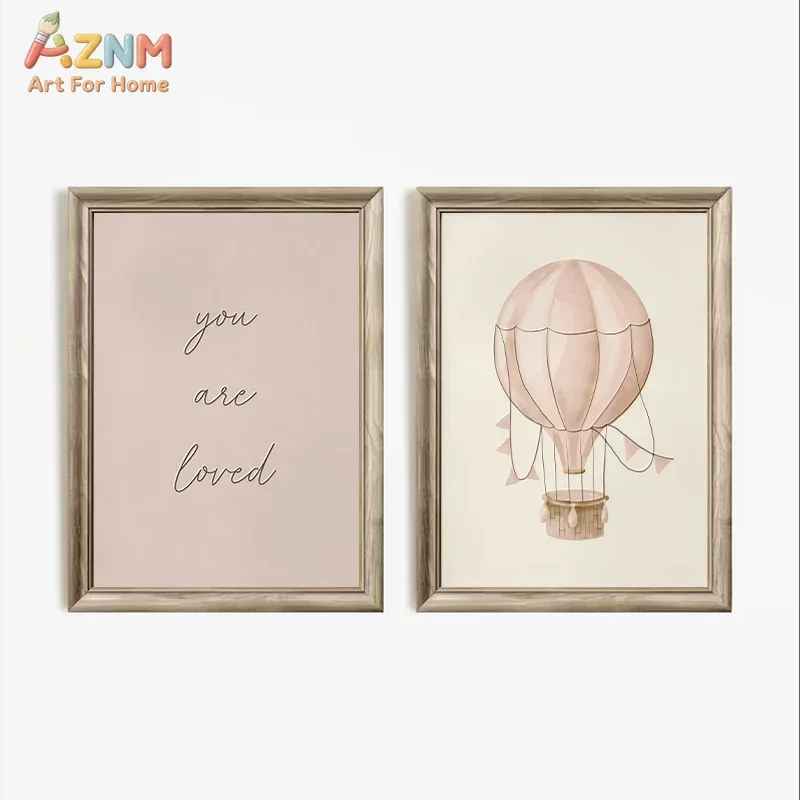 AZNM Boho Bunny Hot Air Balloo - Baby Nursery Vintage Decor 评论和价格
