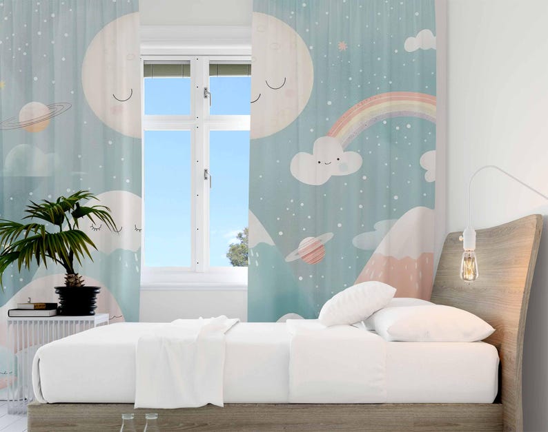 Mountain Rainbow Baby Nursery  - Baby Nursery Curtains 评论和价格