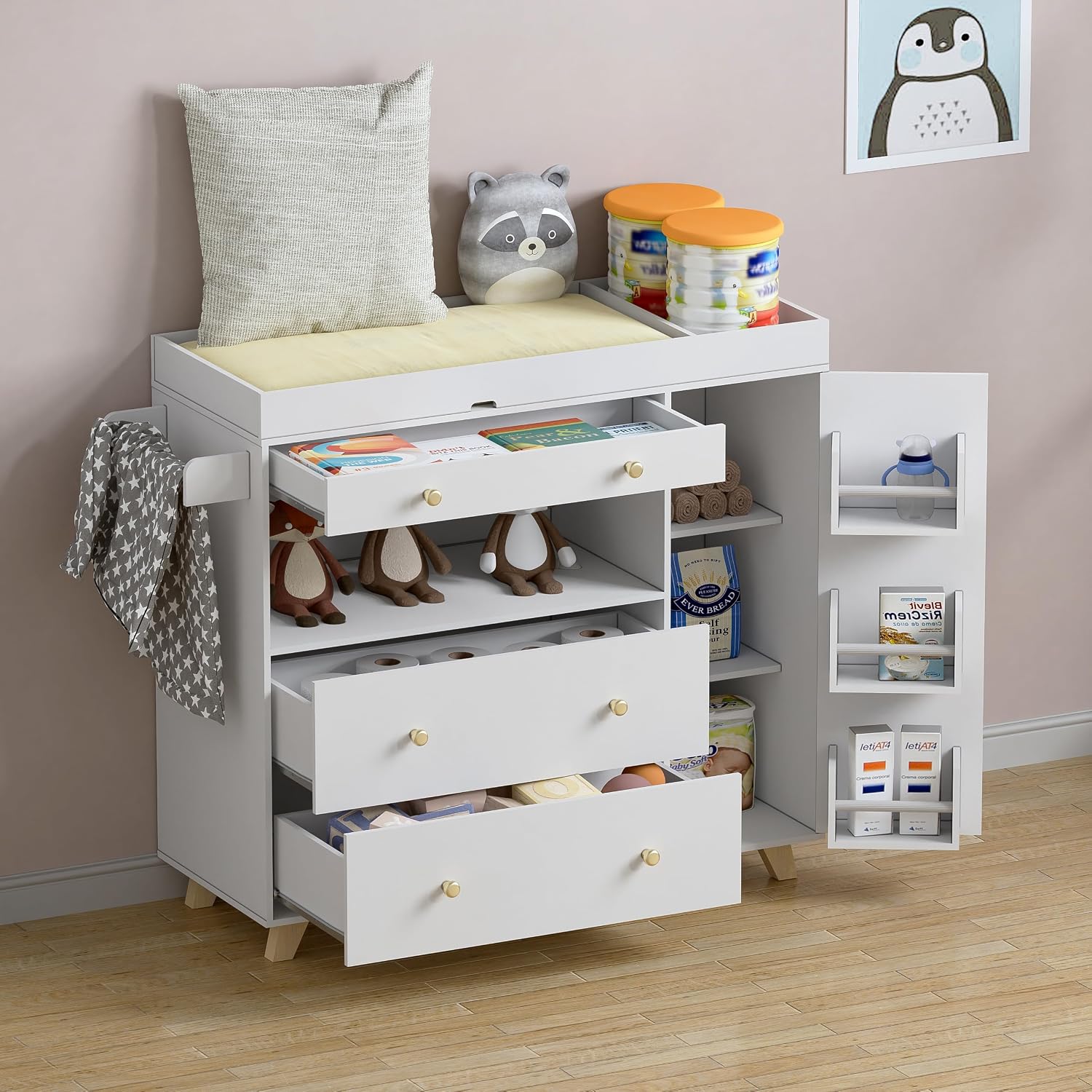 Baby Changing Table, Modern Di - Baby Nursery Drawers 评论和价格