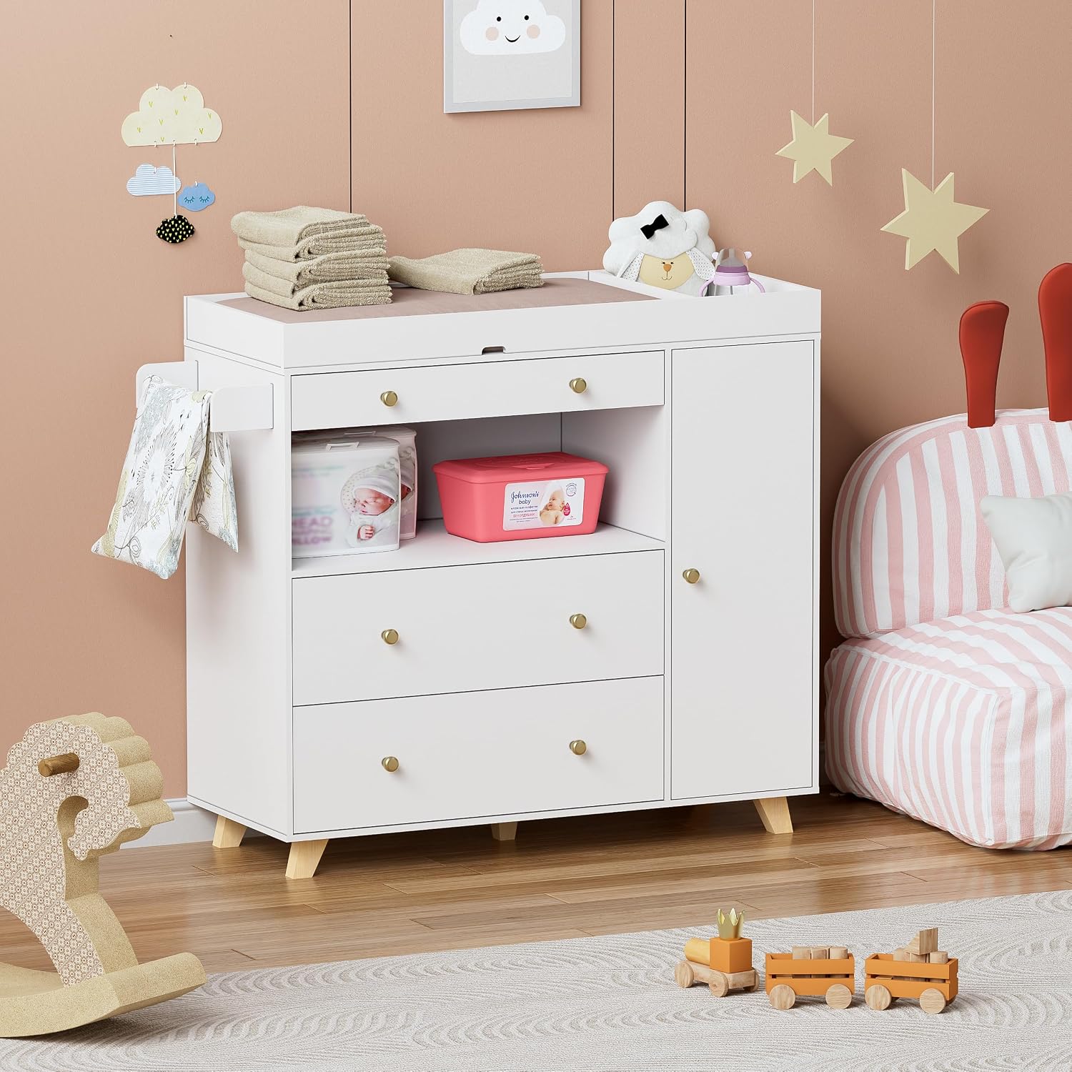Baby Changing Table, Modern Di - Baby Nursery Drawers 评论和价格