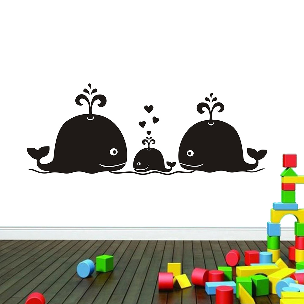 New Cute Whale Hearts Family W - Baby Nursery Vintage Decor 评论和价格