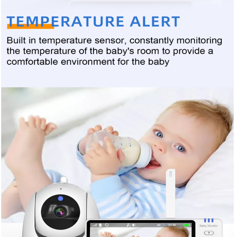 Babyphone 5 Inch Video Baby Mo - Wearable Baby Monitor 评论和价格