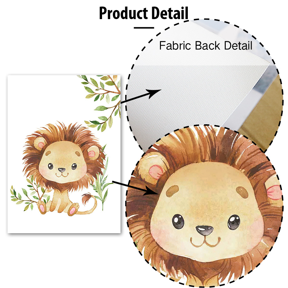Lion Elephant Giraffe Monkey Z - Baby Nursery Jungle Animals 评论和价格