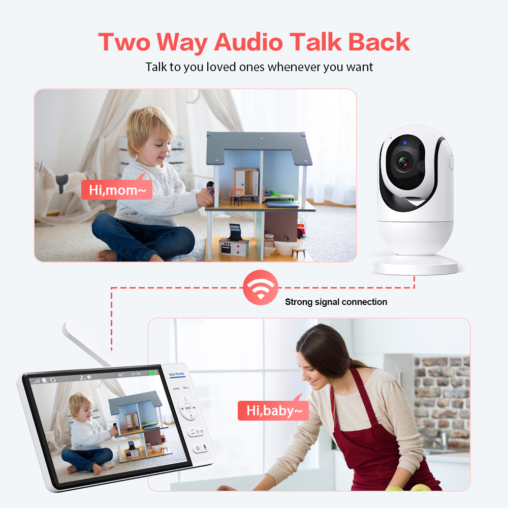 Video Baby Monitor 7'' 1080P H - Wearable Baby Monitor 评论和价格