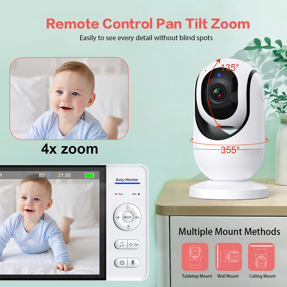 Video Baby Monitor 7'' 1080P H - Wearable Baby Monitor 评论和价格