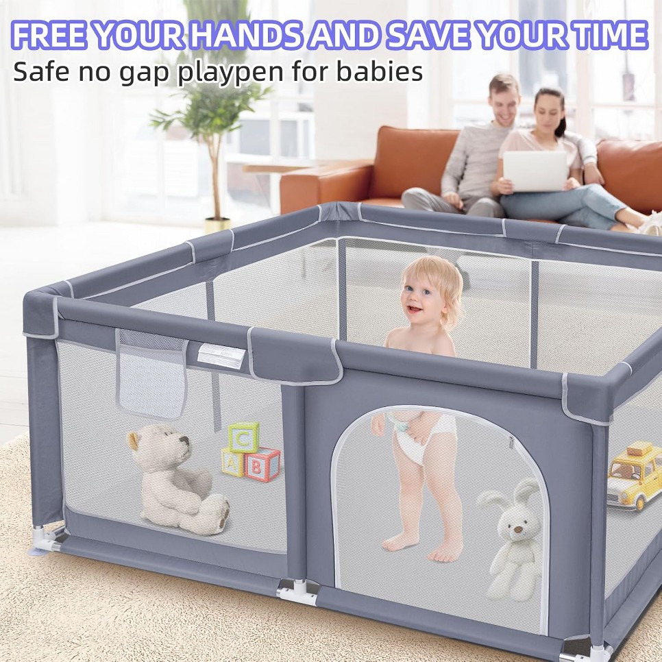 Baby Playpen, Extra Large Play - Baby Nursery Crib 评论和价格
