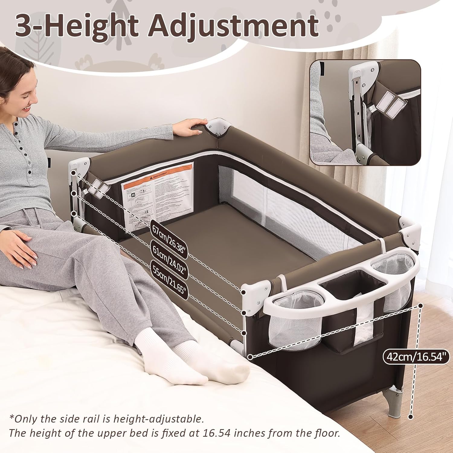 5-in-1 Baby Bassinet Bedside S - Bassinet Bedside Sleeper 评论和价格