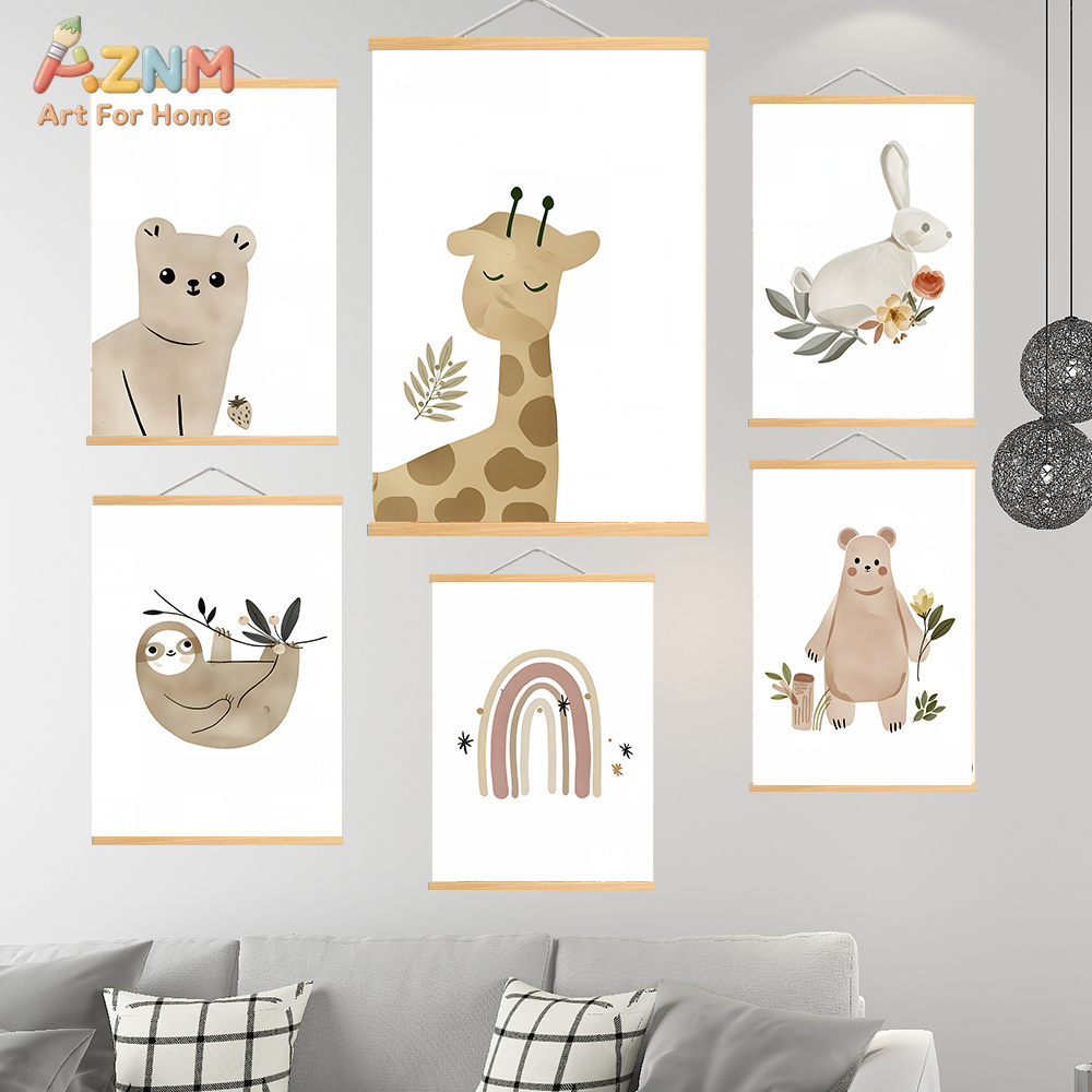 AZNM Neutral Boho Safari Anima - Baby Nursery Giraffe 评论和价格