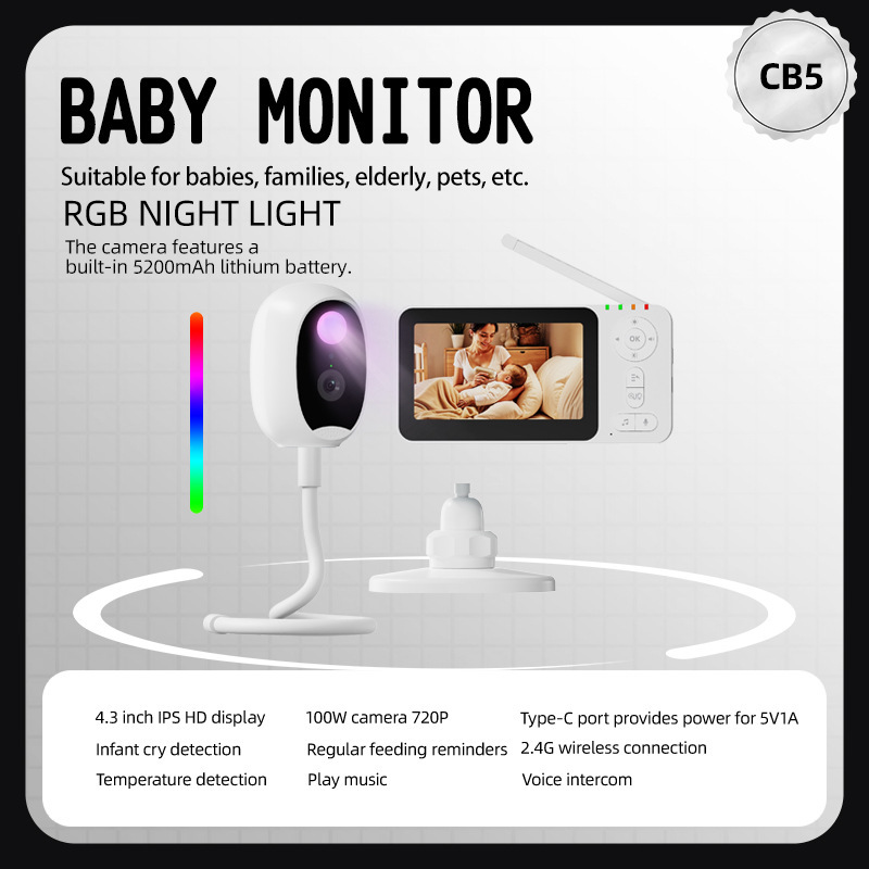 4.3-inch Intelligent Baby Moni - Wearable Baby Monitor 评论和价格