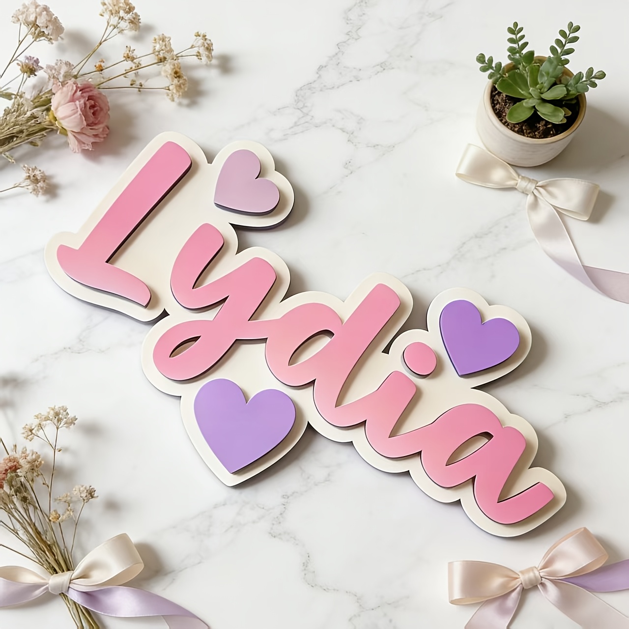 Personalized Gradient Heart Na - Baby Nursery Usa 评论和价格
