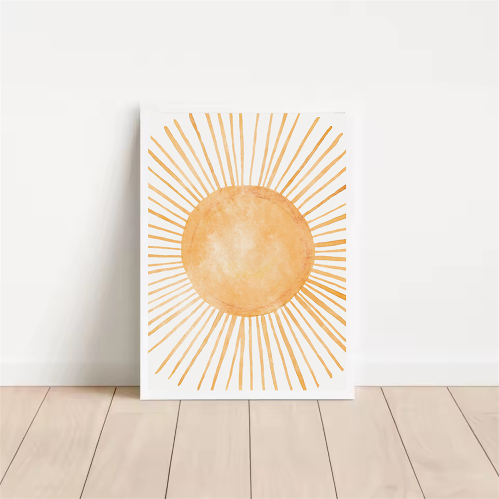 Boho Rainbow Sun Posters Abstr - Baby Nursery You Are My Sunshine 评论和价格