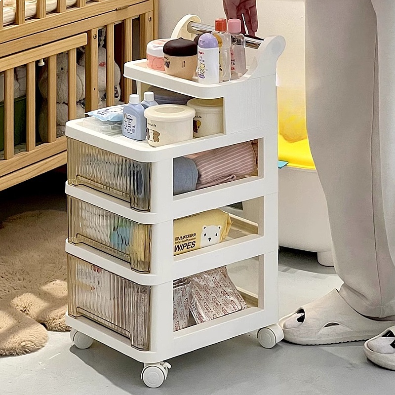 3-Tier Rolling Storage Cart Nu - Baby Nursery Drawers 评论和价格