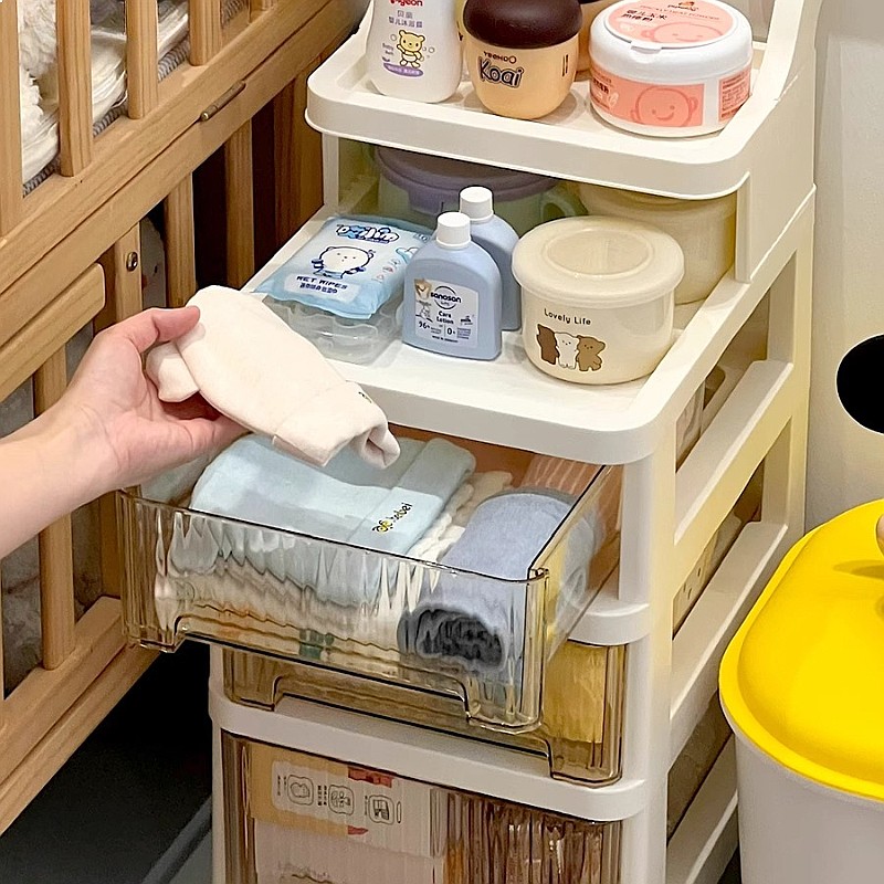 3-Tier Rolling Storage Cart Nu - Baby Nursery Drawers 评论和价格