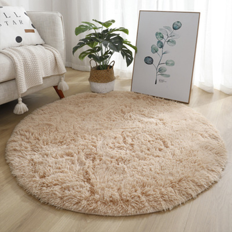 Super Soft Fluffy Round Rug Pl - Baby Nursery Game 评论和价格