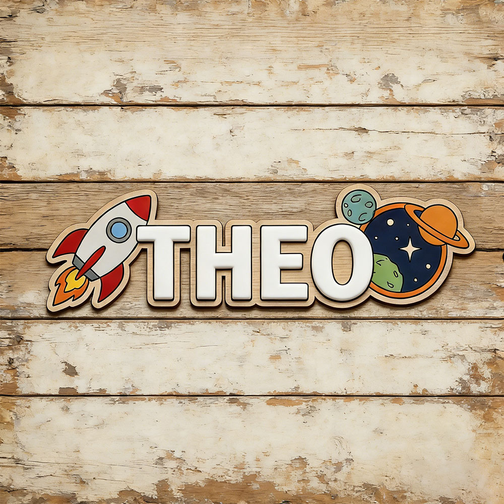 Personalized Space Rocket Name - Baby Nursery Usa 评论和价格