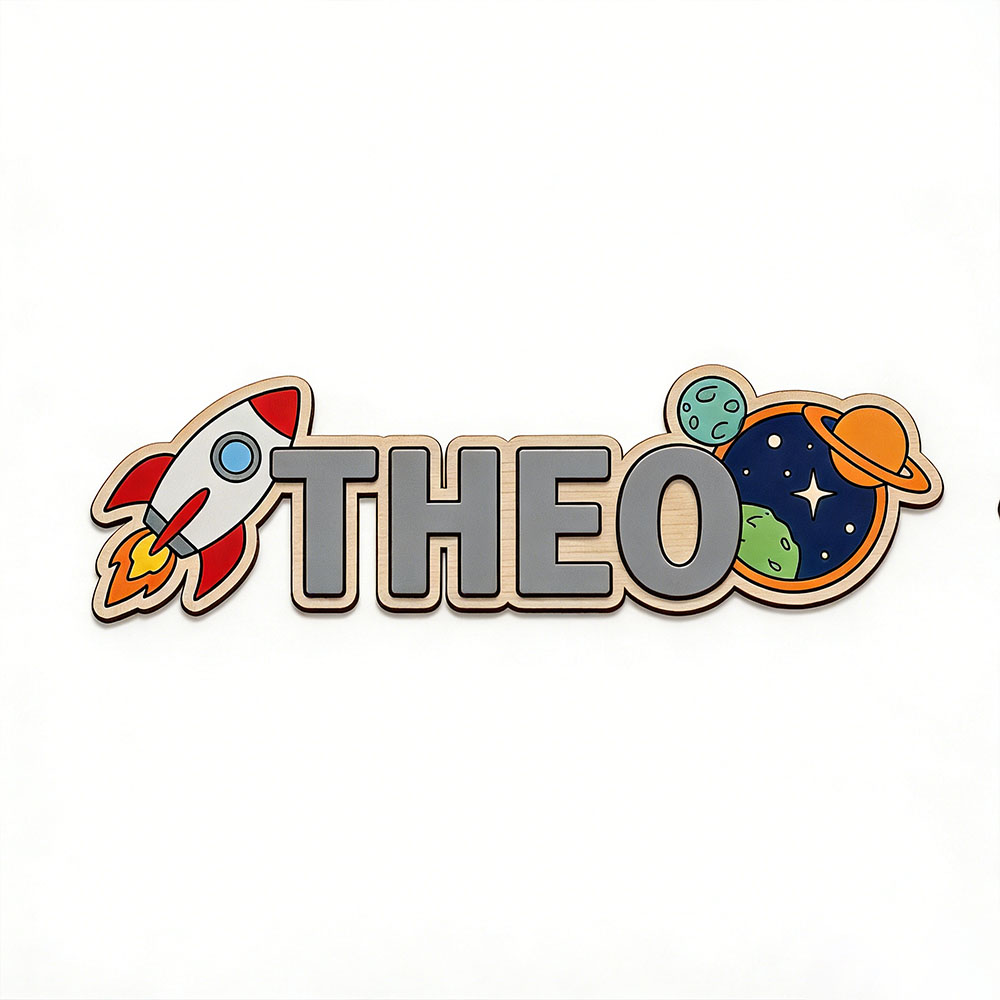Personalized Space Rocket Name - Baby Nursery Usa 评论和价格