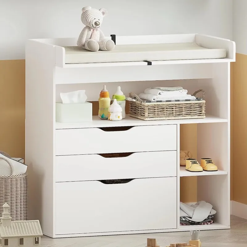 Contemporary minimalist MDF wh - Baby Nursery Drawers 评论和价格