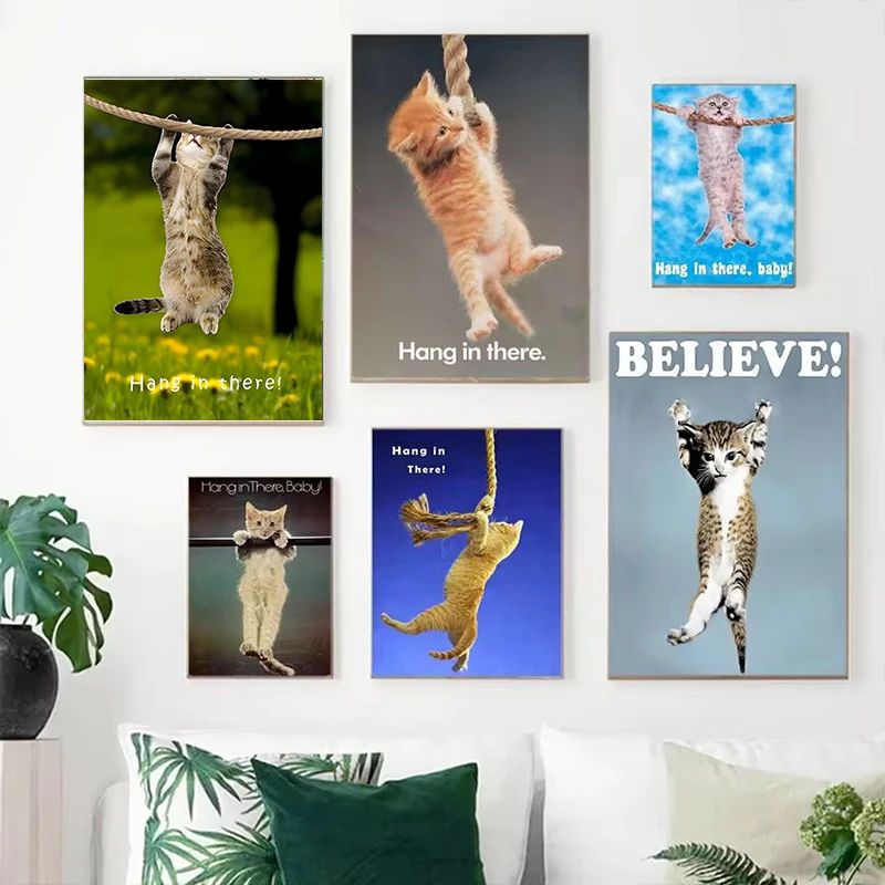 Hang In There Baby Cute Cat Yo - Baby Nursery Images 评论和价格