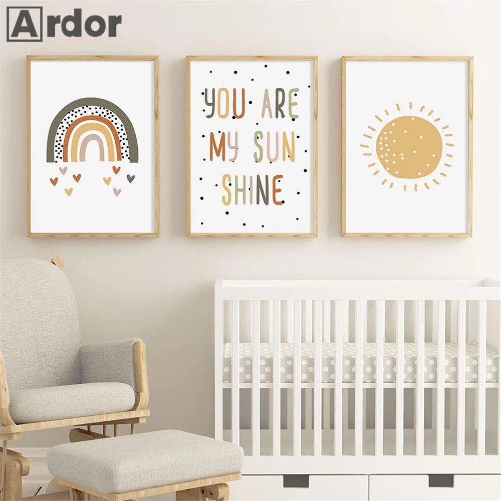 Nursery Wall Prints You Are My - Baby Nursery You Are My Sunshine 评论和价格