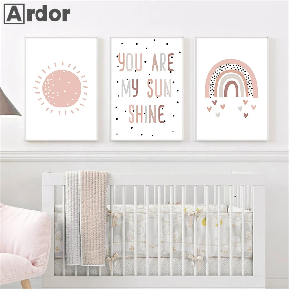 Nursery Wall Prints You Are My - Baby Nursery You Are My Sunshine 评论和价格