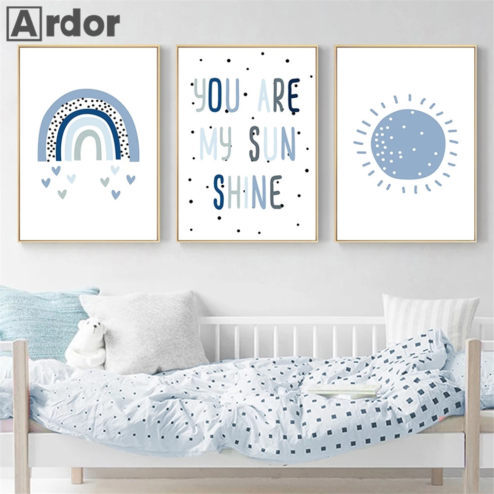 Nursery Wall Prints You Are My - Baby Nursery You Are My Sunshine 评论和价格