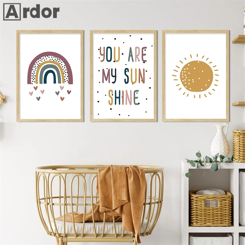 Nursery Wall Prints You Are My - Baby Nursery You Are My Sunshine 评论和价格