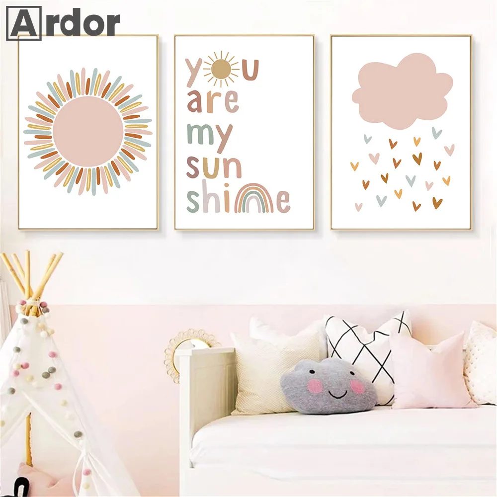 Custom Name Posters Baby Nurse - Baby Nursery You Are My Sunshine 评论和价格