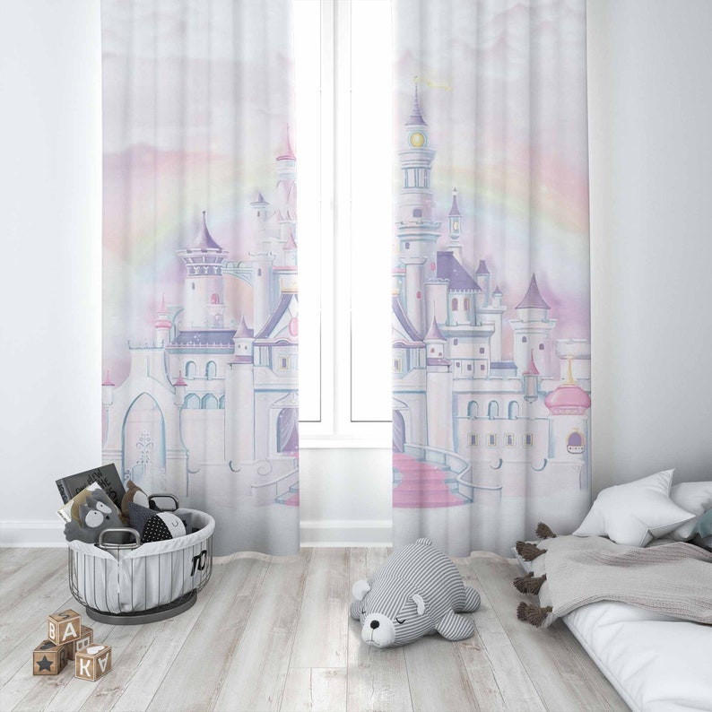 Princess Castle Nursery Curtai - Baby Nursery Curtains 评论和价格