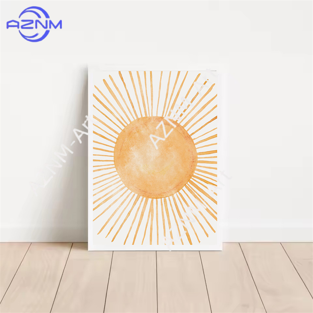 Boho Rainbow Sun Posters Abstr - Baby Nursery You Are My Sunshine 评论和价格