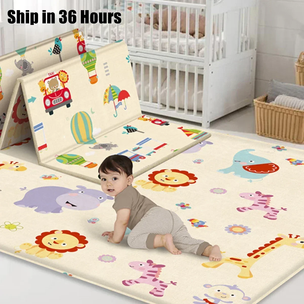 Baby Play Mats Foldable Xpe Pu - Baby Nursery Games 评论和价格