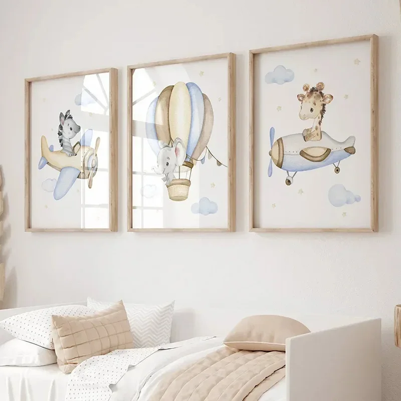 1pc frameless,Cartoon Lion Ele - Baby Nursery Giraffe 评论和价格