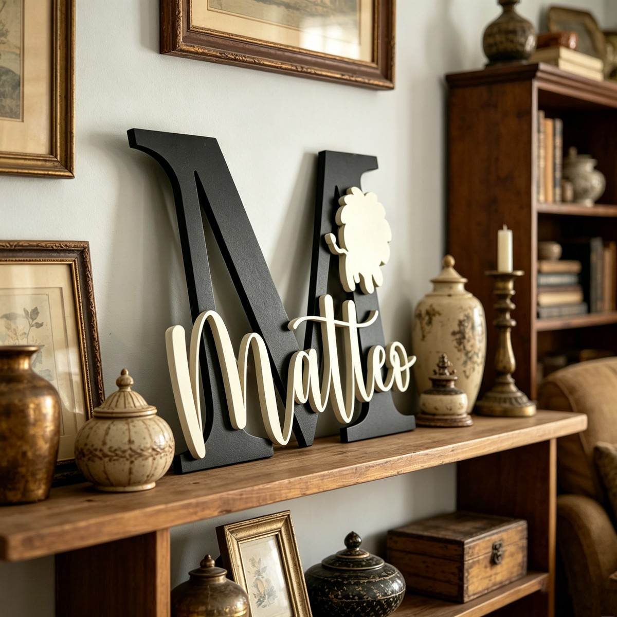 1Pc Custom Lion Name & Initial - Baby Nursery Usa 评论和价格