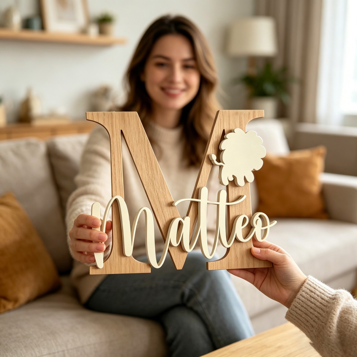 1Pc Custom Lion Name & Initial - Baby Nursery Usa 评论和价格