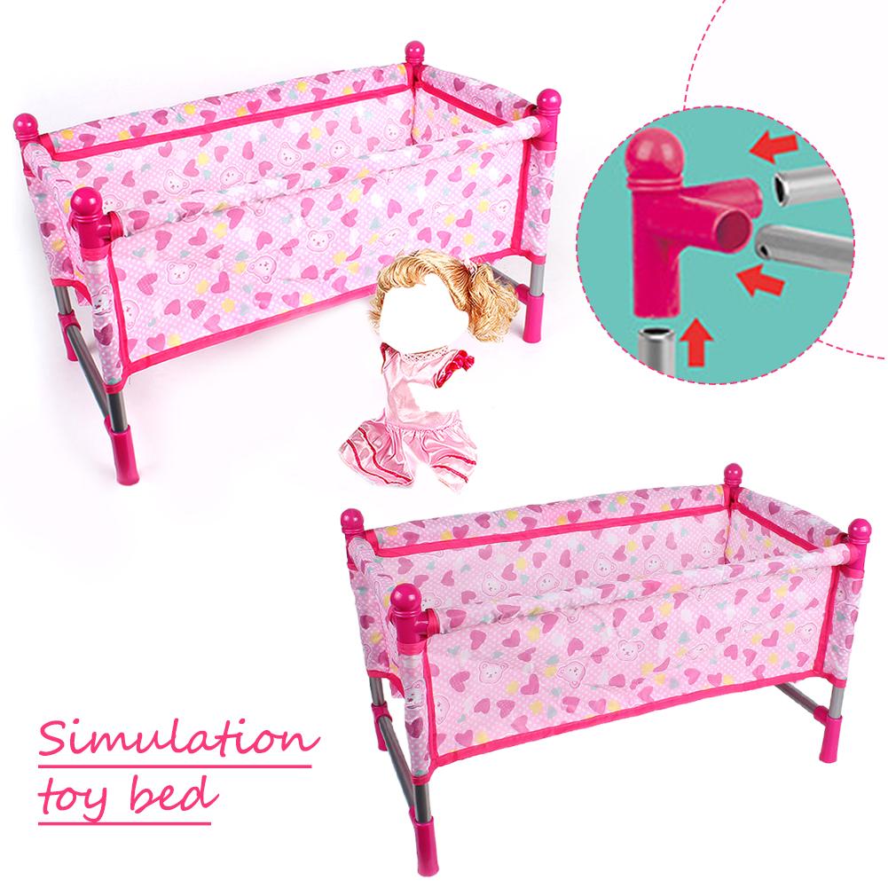 Toy Bed Simulation Baby Doll B - Baby Nursery Crib 评论和价格
