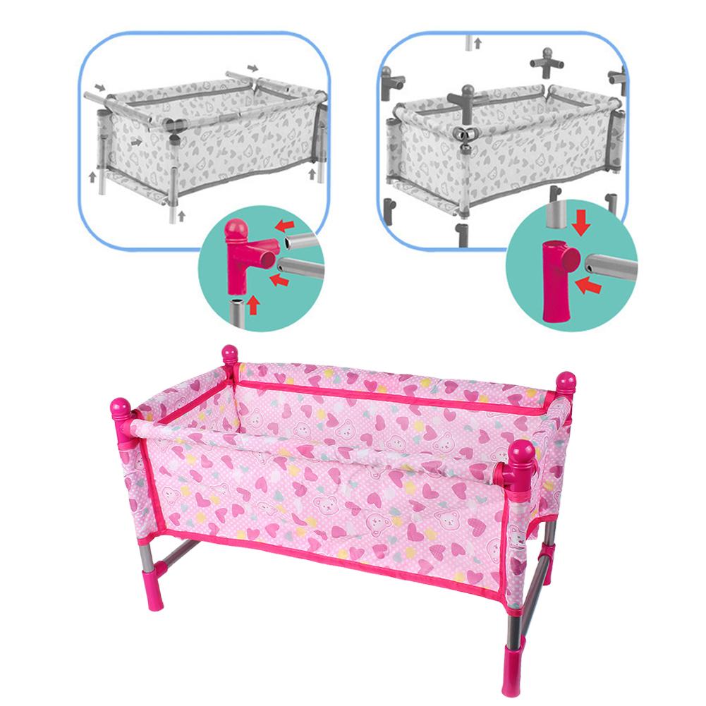 Toy Bed Simulation Baby Doll B - Baby Nursery Crib 评论和价格