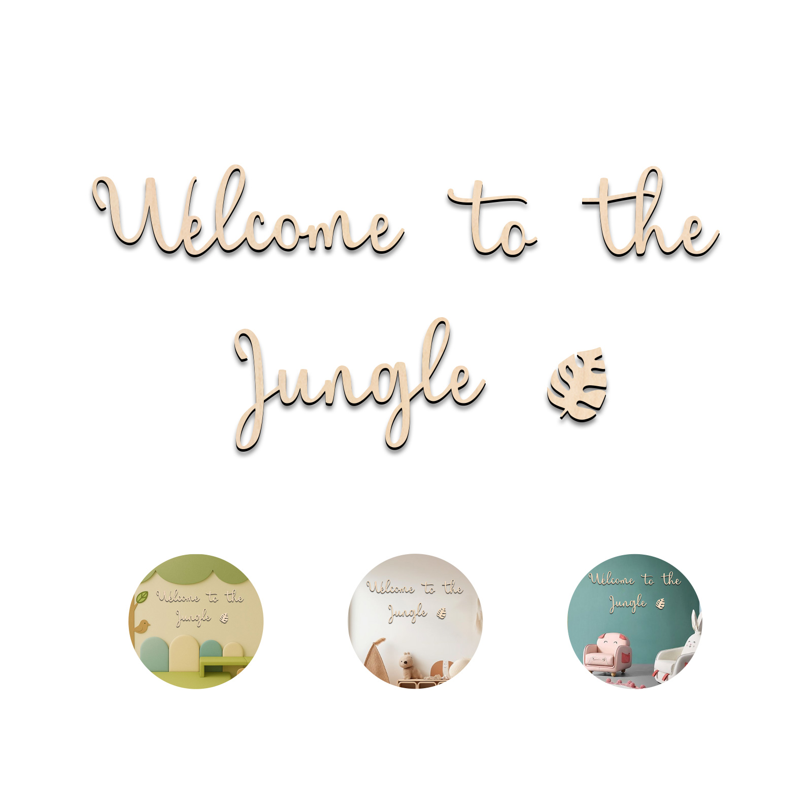 Welcome to the Jungle Wooden S - Baby Nursery Jungle Animals 评论和价格
