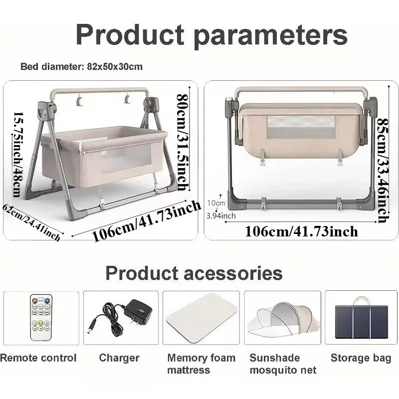 Rocking Bassinet for Baby Auto - Bassinet Bedside Sleeper 评论和价格