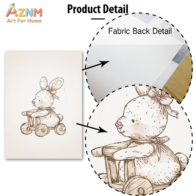 AZNM Vintage Baby Toy Canvas W - Baby Nursery Vintage Decor 评论和价格