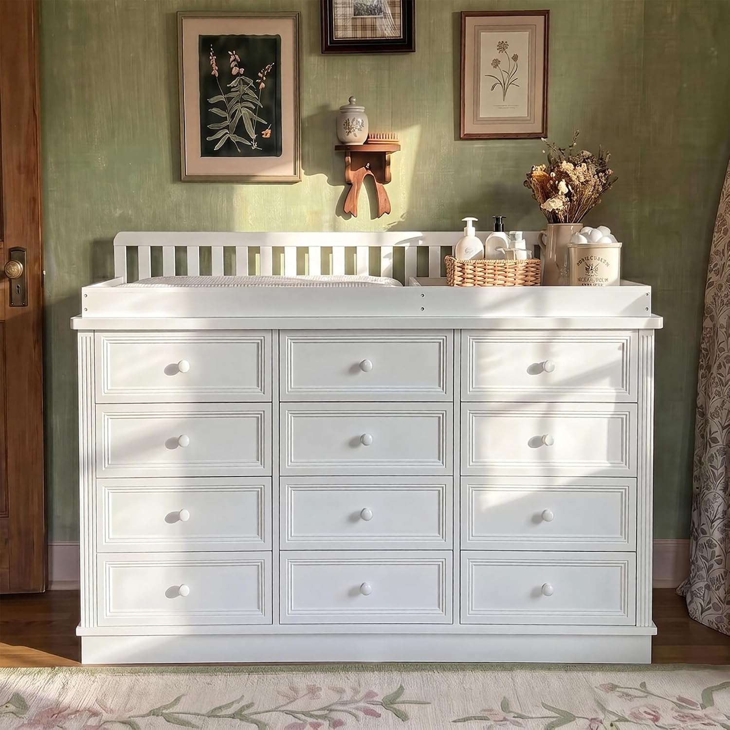 Baby Changing Table Dresser, 1 - Baby Nursery Drawers 评论和价格