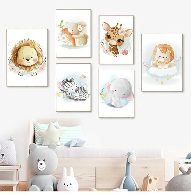 Cute Giraffe Lion Fox Rabbit Z - Baby Nursery Giraffe 评论和价格